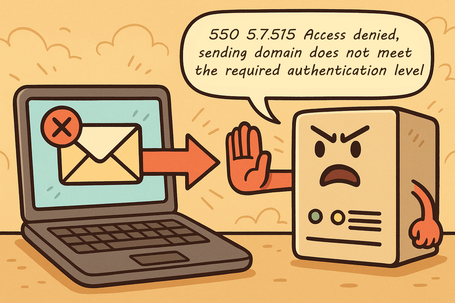 Why Your Email Was Rejected by Outlook: Understanding Error 550; 5.7.515 and How to Fix It